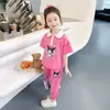 Conjunto Duas Peças Casual Esportivo Estampado para Meninas Kuromi Boneca Gola Desenho Animado Roupa Verão 2026 Novo