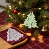 Árvore de Natal Transfronteiriça, Sino de Natal, Rena, Molde de Silicone Espelhado, Enfeites de Natal de Gesso DIY, Molde de Sorvete