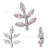 Guanzhi Niu G23 Aleación de Titanio Rosa Dulce y Blanco Mariposa Stud para Cartílago del Oído con Rosca Interna Pendientes Piercing Accesorios de Joyería para el Oído