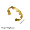 Pulsera Hidráulica de Acero Inoxidable con Forma de Corazón Chapada en Oro de 18 Quilates, Best-Seller Transfronterizo Europeo y Americano, Versátil para el Trabajo Diario, Venta al por Mayor desde el Fabricante