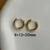 Joias Europeias e Americanas Aço Inoxidável Moda Brincos de Argola Masculinos e Femininos Argolas Lisas Ins Estilo Cool Brincos de Argola Versáteis