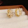 Pendientes de trigo con hebilla de diamante para mujer, de moda, ligeros, de lujo, de alta gama, con perlas y trigo