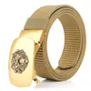 Cinturón con hebilla automática sin dientes para jóvenes, cinturón de negocios para hombre, cinturón informal de nailon, venta directa de fábrica