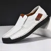 Zapatos de Hombre cosidos a mano para Amazon Zapatos Casuales para Conducir Mocasines sin cordones de Cuero para Hombre de corte bajo talla extra