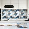 Pegatinas de Pared Estilo Azulejo Imitación Tira Larga Mosaico Zafiro Decoración de Pared DIY