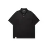 Verano Nuevo Creativo Bolsillo Simple Camiseta para Hombre Corte Holgado Cuello Camisero Manga Corta Camisa Polo T95236