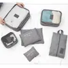 Bolsa de Armazenamento para Viagem Bolsa de Bagagem Bolsa Organizadora de Roupas Bolsa de Armazenamento à Prova d'Água Combinação Sete Peças Bolsa de Roupas à Prova de Poeira