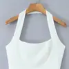 Vestido Elegante Corto de Estilo Francés Retro Dulce con Espalda Descubierta, Ceñido a la Cintura, Ajustado, Cuello Halter, Falda Abullonada para Mujer