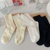 Meias Femininas Meia-calça de Primavera e Outono Meias de Algodão Brancas Meias de Outono e Inverno com Sapatos Birkenstock Meias de Empilhar Femininas Meias JK