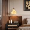 Lámpara Colgante de Tela para Mesita de Noche, Lámpara Colgante de Estilo Antiguo, Lámpara Colgante Estilo Wabi-Sabi Japonés para Restaurante, Diseñador Nuevo Estilo Pasillo Dormitorio