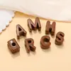 Cuentas de Acrílico con Agujero Grande del Alfabeto Inglés Cuentas Sueltas Accesorios para Joyería DIY Cadena para Teléfono Bolso Llavero Materiales para Cuentas