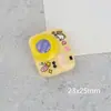 Cámara de Macarrón de Dibujos Animados Pegamento de Crema Imán para Refrigerador DIY Llavero Colgante Resina Adornos Pequeños de Escritorio