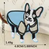 Parche de Bordado Autoadhesivo de Cachorro de Animal Lindo de Dibujos Animados Venta Directa de Fábrica Parche para Taza de Agua DIY Parche para Funda de Teléfono Parche de Tela