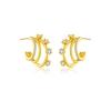 Aretes de Aro en C de Plata Esterlina 925 Estilo Francés para Mujer, Ligeros, de Lujo, a la Moda, Elegantes, Estilo Coreano, Dulces, Cool, para la Cara, Pequeños