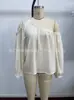 Moda Femenina Europea y Americana 2026 Transfronteriza Verano Hombros Descubiertos Top Delgado Holgado Sin Mangas Manga de Linterna Camisa Blusa Casual