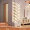 Estantería Sencilla de Pie Estante de Almacenamiento Sala de Estar Forma de Árbol Librería Pequeña Hogar Montado en Pared Gabinete de Almacenamiento Multicapa para Espacios Estrechos