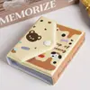 Urso de Pudim Caramelo com Custarda 3 polegadas Botão de Pressão Álbum de Cartões Fofo Desenho Animado Álbum de Fotos Polaroid Livro de Armazenamento de Cartões de Fotos Star-Chasing