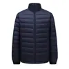 Chaqueta de plumón para hombre 2026 Invierno 90% plumón de pato Otoño Plumón Ligera Cuello alto Versión con cremallera Casual Cálida Abrigo para ir al trabajo