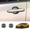 Adecuado para 23 PRIUS PRIUS serie 60 manija de cuenco de puerta exterior modificación de decoración exterior patrón de fibra de carbono decoración plateada galvanizada