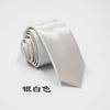 Corbata Blanca con Graffiti en Stock Nuevo Estilo Coreano Estrecha 5cm Color Sólido Casual para Grupo Fabricante Profesional de Corbata Venta al por Mayor