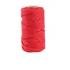 Cuerda de algodón hilado en núcleo engrosada de 4 mm, cuerda de tejido hecha a mano DIY de poliéster-algodón, material para tapices, colgantes de bolso y cordones para colgar