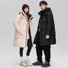 Chaqueta de Plumón de Invierno para Pareja de Longitud Media 90% Plumón de Pato Blanco Mismo Estilo para Hombres y Mujeres Engrosada Resistente al Frío Chaqueta de Invierno para Jóvenes de 30 Grados
