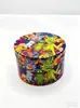 Em Estoque Moedor de Fumaça Colorido Impresso de 50mm 2 Polegadas Novo Modelo Triturador de Fumaça Moedor Bob Moedor de Tabaco