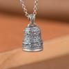 Campana de plata S925 con diseño retro de nube auspiciosa y diseño de ciervo dorado, accesorios de joyería de plata tailandesa.