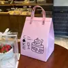 Bolsa aislante desechable para pasteles bolsa para llevar no tejida gruesa embalaje de cumpleaños 6 pulgadas 8 pulgadas al por mayor logotipo imprimible
