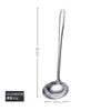Cuchara sopera desnuda de acero inoxidable no magnético embudo para sopa 7# cuchara para olla caliente cuchara puntiaguda para el hogar cuchara de cocina cuchara para cocinar
