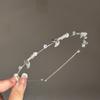 Aro para el pelo con diamantes de imitación y circonita de estilo coreano, elegante aro para el pelo con hojas de perla de estilo europeo y americano, pinzas para el pelo para novias, estilo Mori, accesorios para el pelo rojos de Internet.