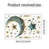 Novo Lustre de Lua Tridimensional do Oriente Médio FX-E306, Ornamentos de Estrelas, Quarto, Sala de Estar, Adesivos de Parede Embelezadores para Casa