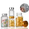 Botella de Vidrio Transparente Esmerilado al por Mayor con Tapa, Botella Sellada para Medicamentos, Botella Opaca para Cápsulas, Botella para Productos de Cuidado de la Salud, Botella para Empaque de Polvos Medicinales