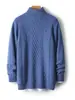 Nuevo Suéter de Lana de Cuello Alto para Hombre Color Sólido Talla Grande Suéter de Punto de Cachemira Engrosado Suéter Básico en Stock para Venta al Por Mayor
