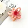 Presilha de Cabelo Feminina Estilo Férias Nova Amazon Transfronteiriça com Recorte Flor de Ovo Presilha de Tubarão para Parte de Trás da Cabeça