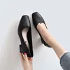 Zapatos de Tacón Grueso para Mujer Otoño 2026, Tacones Altos de Tacón Medio, Estilo Francés Versátiles para el Trabajo Casual Cómodos Zapatos de Punta Cuadrada para Mujer