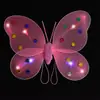 Alas de Mariposa Luminosas para Espalda de Niños Disfraz de Actuación Accesorios Alas de Ángel Luminosas 20 Luces Alas de Mariposa Juego de Tres Piezas