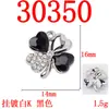 Joias de Liga Colorida Pingente de Trevo de Quatro Folhas com Pétalas de Coração Incrustadas de Diamante Brincos Studs Brincos de Pressão Colar Acessórios de Moda DIY
