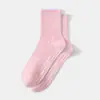 Meias de Yoga Antiderrapantes Femininas Meia-Calça Renda Bolinhas Meias Esportivas Profissionais Meias para Chão de Pilates e Fitness Indoor