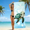 Nueva toalla de playa de microfibra con diseño de tortuga transfronteriza, superventas en Amazon, absorbente, de secado rápido, resistente a la arena