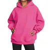 Amazon Europeia e Americana Transfronteiriça 2024 Novo Moletom com Capuz Feminino Casual com Bolso Blusa Solta Pulôver