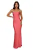Vestido de noche sexy ajustado sin tirantes estilo europeo y americano para mujer, modelo largo 2026 con abertura, adecuado para banquetes, fiestas y eventos de cóctel