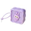 Porta-moedas de Silicone Quadrado Caverna Acessórios de Bolsa Infantil Fofo Tecido Carto Fivela Removível DIY Bolsa de Silicone