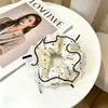 Goma de pelo scrunchie vintage versátil extragrande para adultos, elegante scrunchie floral para coleta