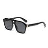 Nuevas Gafas de Sol Cuadradas Transfronterizas de Doble Puente Gafas de Personalidad Retro de Moda Gafas de Sol de Celebridad de Internet Mujeres de Alta Gama 2024