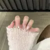 Uñas Portátiles de Alta Gama para Año Nuevo: Rojo Retro Cisne Puntos, Ojo de Gato Francés, Moño, Brillo Deslumbrante, Manicura Hecha a Mano que Realza el Cutis