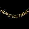 Bandeira Personalizada e Papel com Glitter de Flores para Aniversário de 30 40 50 60 70 80 90 100 Anos Disponível em 5 Cores