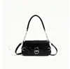 Bolsa Casual de Cor Sólida 2026 Nova Vintage Grande Capacidade Fecho de Metal Aba Bolsa para o Dia a Dia Transversal Sob o Braço Feminina