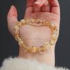 Pulsera de Cristal Amarillo Natural Torre Ojo de Tigre Cristal de Té Diseño Original Jinba Simple Lujo Ligero Joyería al por Mayor