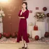 Vestido de Torrada Estilo Francês, Vestido de Noiva para Noivado, Vestido Casual de Casamento, Vestido Sereia com Babados Francês, Vestido Longo para Banquete
